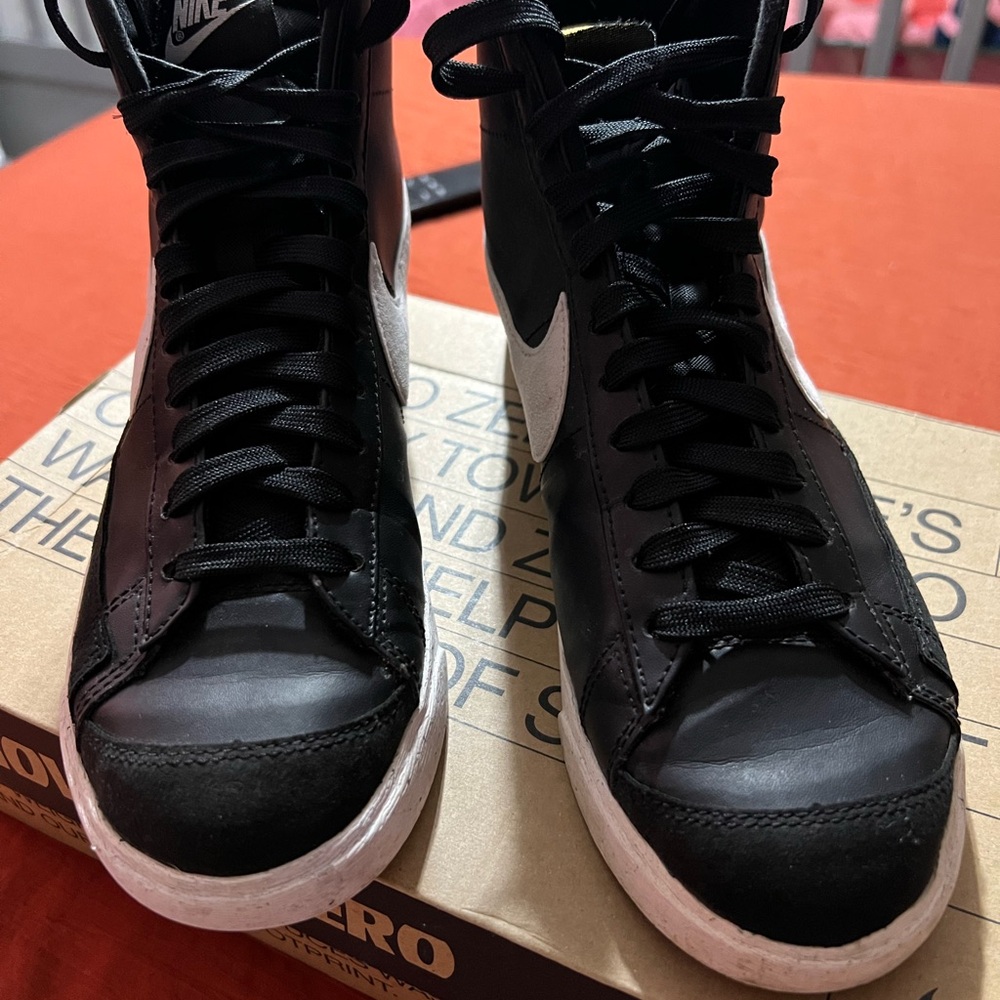 Nike Black and White High-Top Sneakers